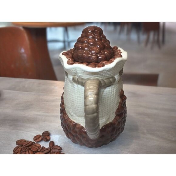 Potpourri Designs Ceramic Figural Coffee Beans Teapot - Picture 5 of 8